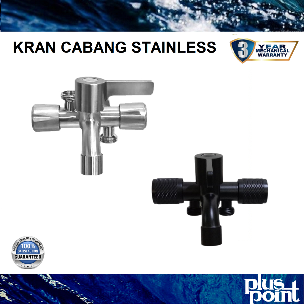 Kran Air Cabang Kran Shower Kran Cabang 3 Stainless Kran Taman Engkol Keran Kamar Mandi  KCSS3000