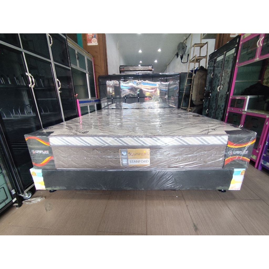 Springbed Smartland Stanford Tebal 31 CM Garansi 15 Tahun Busa dan Pegas - Golden Mebel