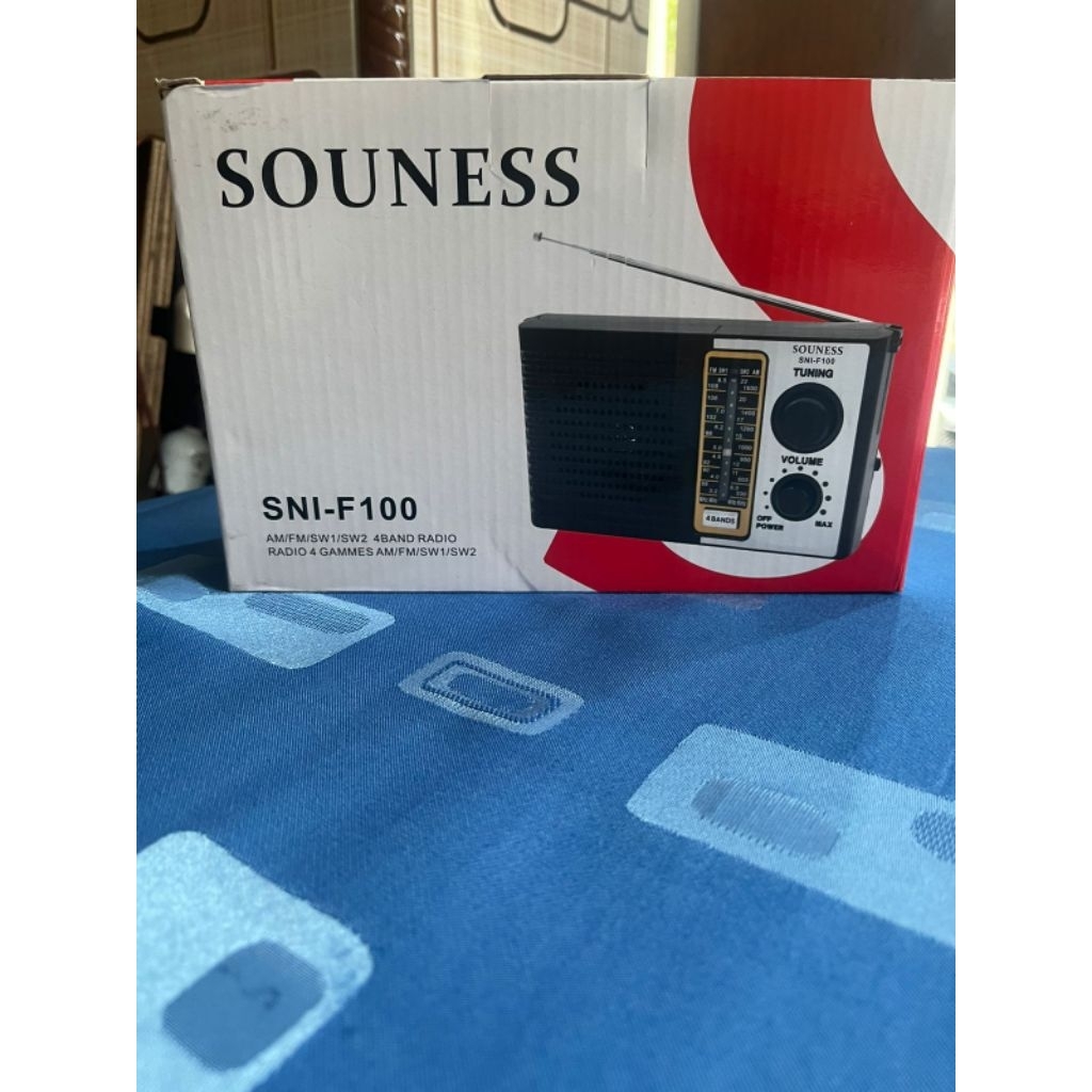 RADIO SOUNESS AM/FM F-100 RADIO BATERAI DAN LISTRIK RADIO MODEL KLASIK