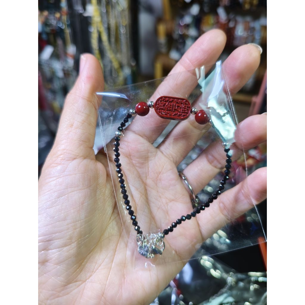 GELANG CINABAR BLACK SPINNEL