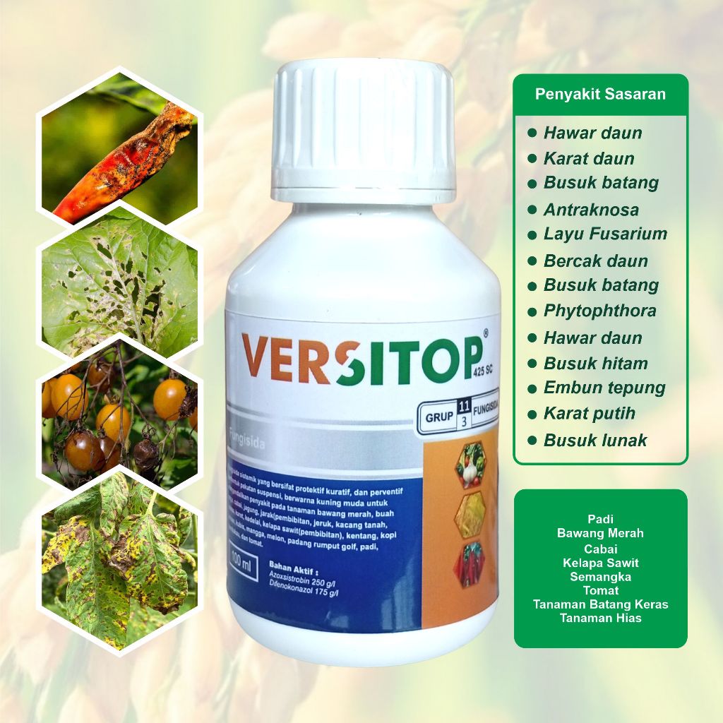 VERSITOP 100ml - fungisida bahan aktif azoksistrobin difenokonazol