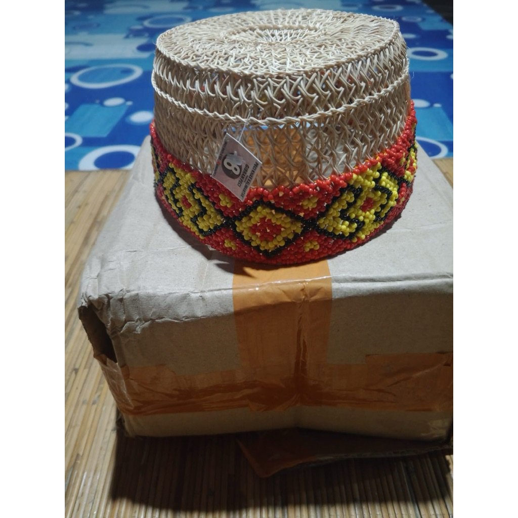 Peci Rotan Manik asli DAYAK KALIMANTAN