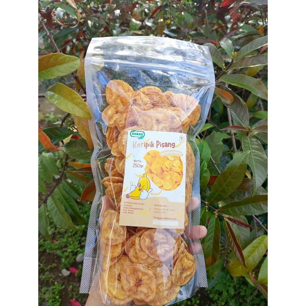 Keripik Pisang Renyah Manis 250gr | Camilan Khas Blitar | Snack Tradisional Tanpa Pengawet