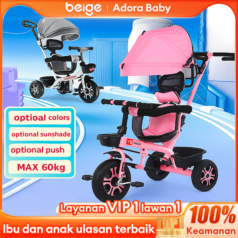 Sepeda Anak Roda 3 Family Perempuan/laki laki Tiga Anak Sepeda Bayi Tricycle Anak Sepeda Anak