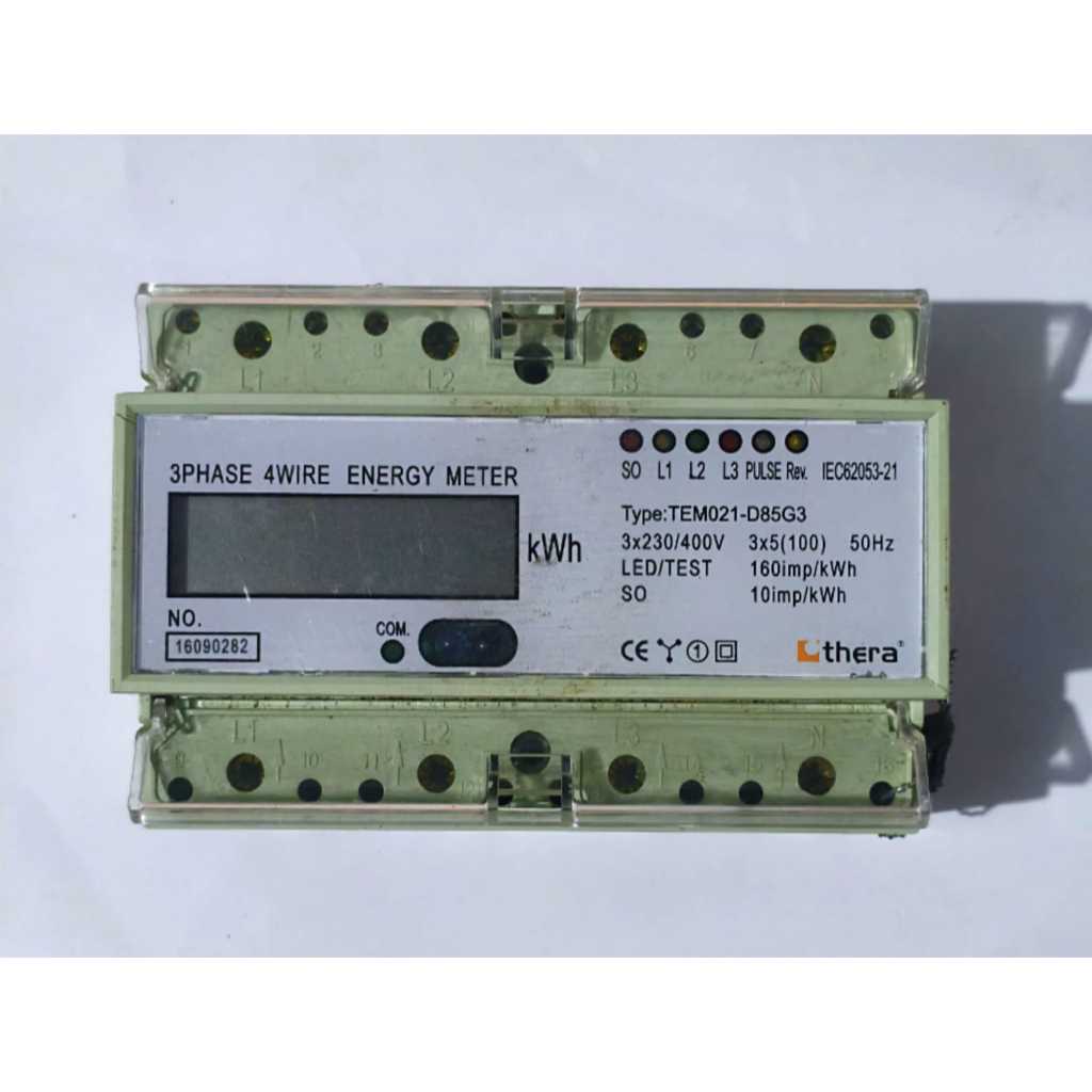 KWH Meter 3 Phase Digital via CT Merk Thera