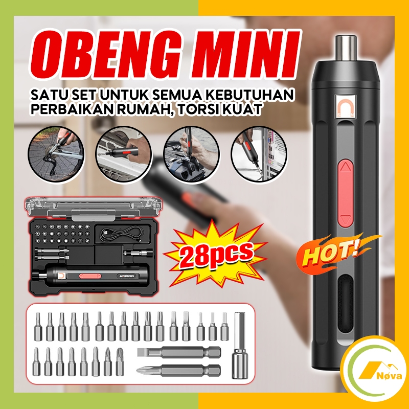 COD Cordless Screwdriver Mesin Bor Cordless Mini Screwdriver Obeng Baterai Bor Cordless Obeng Bor Co