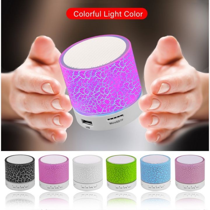 Speaker Bluetooth Lampu Retak Music support USB Flashdisk