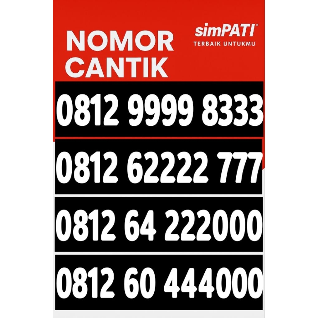 Nomor Cantik Simpati Nomor Cantik Telkomsel Double Triple