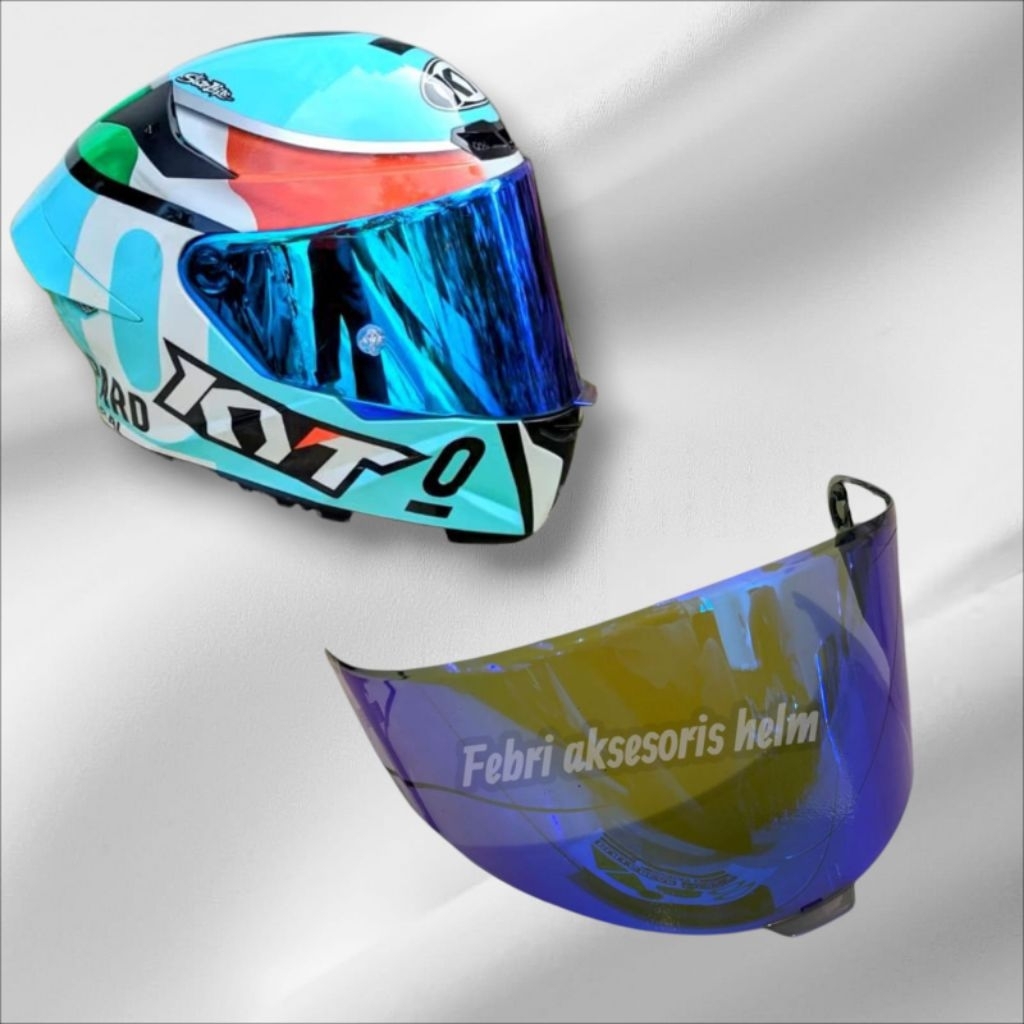 Visor Helm KYT TTC / Kaca KYT TT COURSE PNP Bonus Stiker