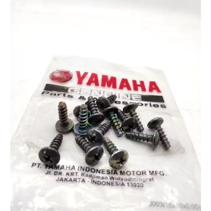 (PROMO 100PCS) Baut Skrup Sekrup Body Yamaha 5x16 Original Grade A / Baut Body Bodi Yamaha Kasar Ori