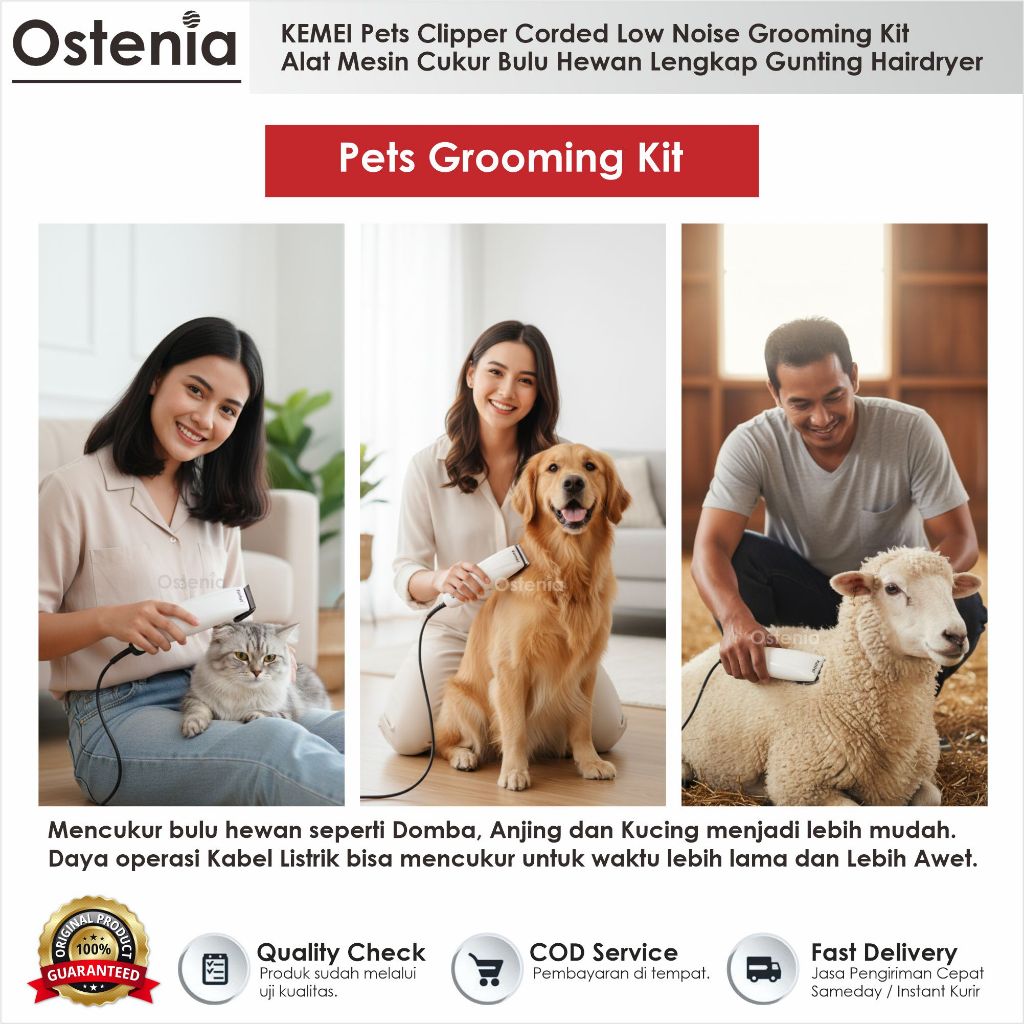 READY Alat Cukur Domba Kucing Anjing Pet Clipper Set Mesin Cukur Kabel Elektrik Perawatan Hewan