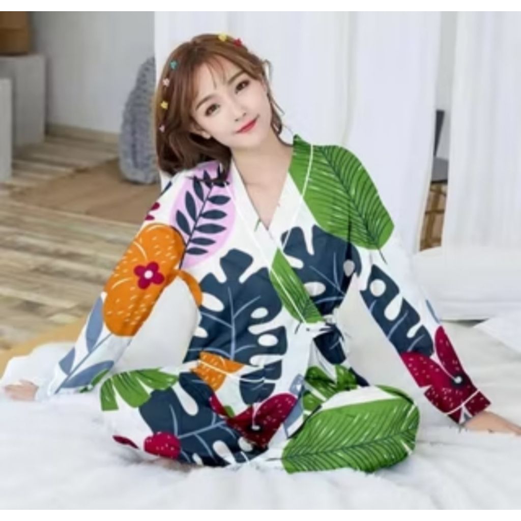 Set Piyama Wanita model Kimono
