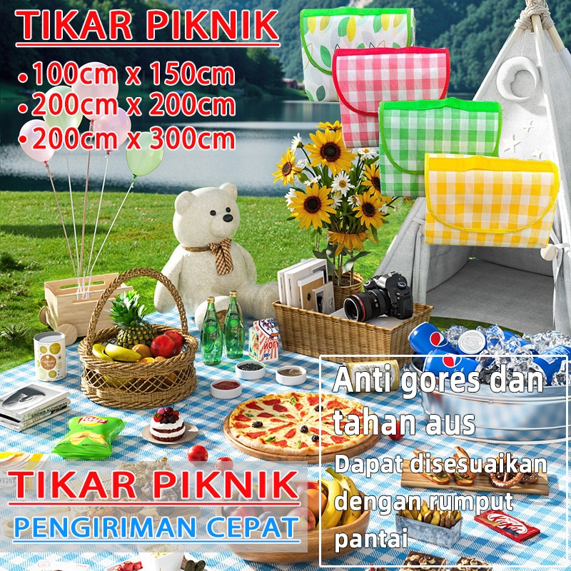 [Barang spot] tikar piknik anti air kain piknik aesthetic tikar piknik 200x200 tikar lipat piknik 20