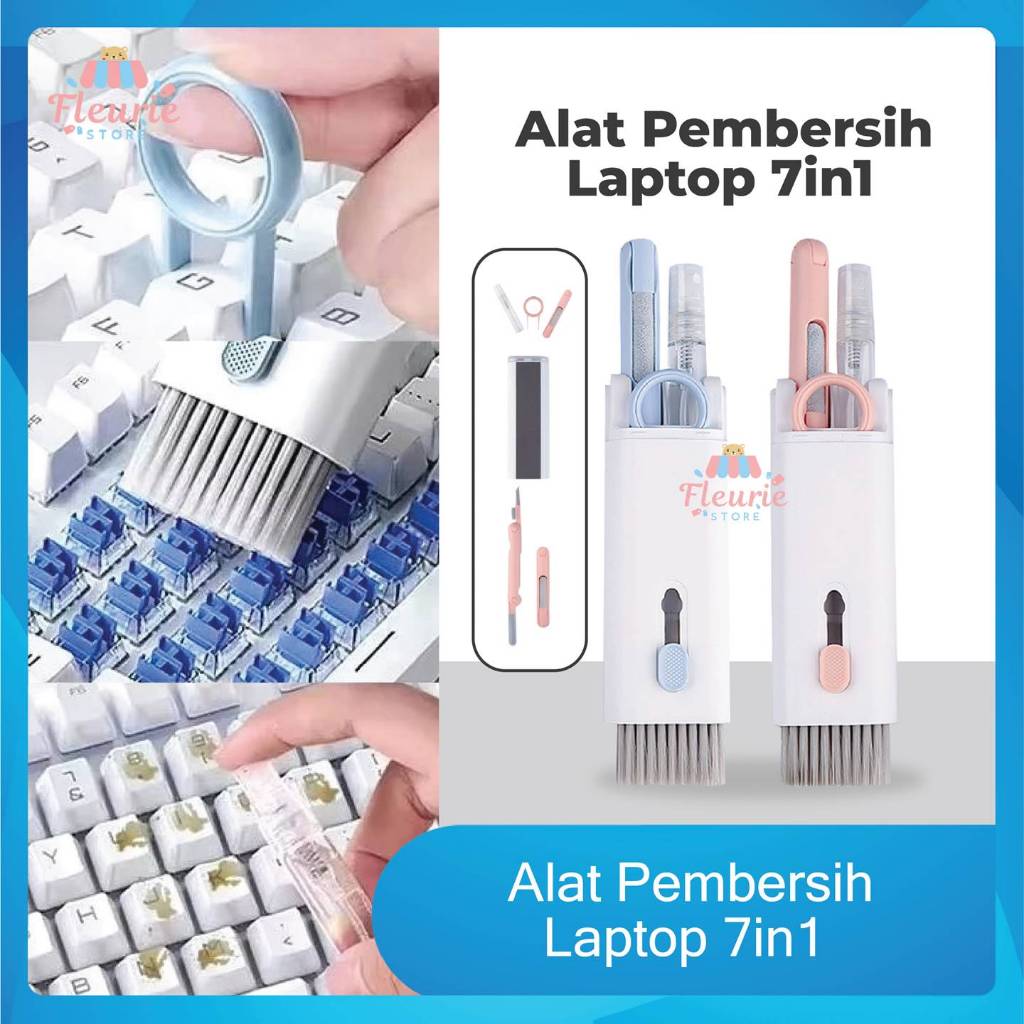 Alat Pembersih Laptop 7in1 (Gadget Multifunctional Cleaning Brush) - 7in1 Gadget Cleaning Kit / Pemb