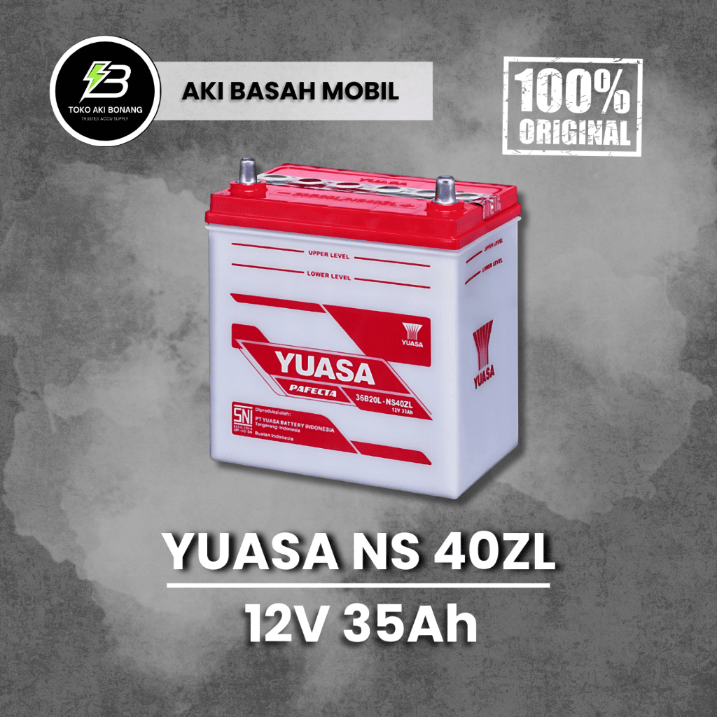Aki basah mobil Yuasa NS-40ZL (12V 35Ah)