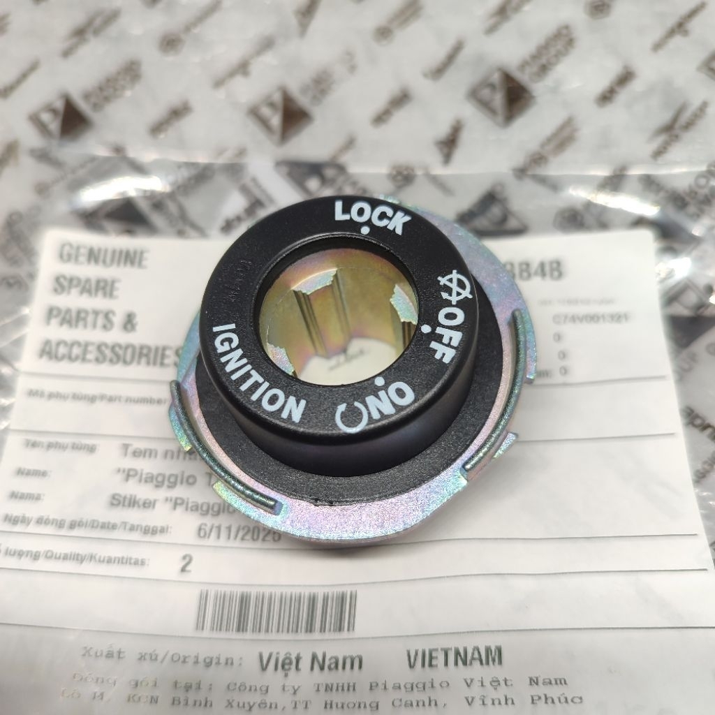 Rumah Kunci Kontak Vespa Matic LX S LXV Sprint Primavera GTS / Lock Body Kunci Kontak Vespa Matic