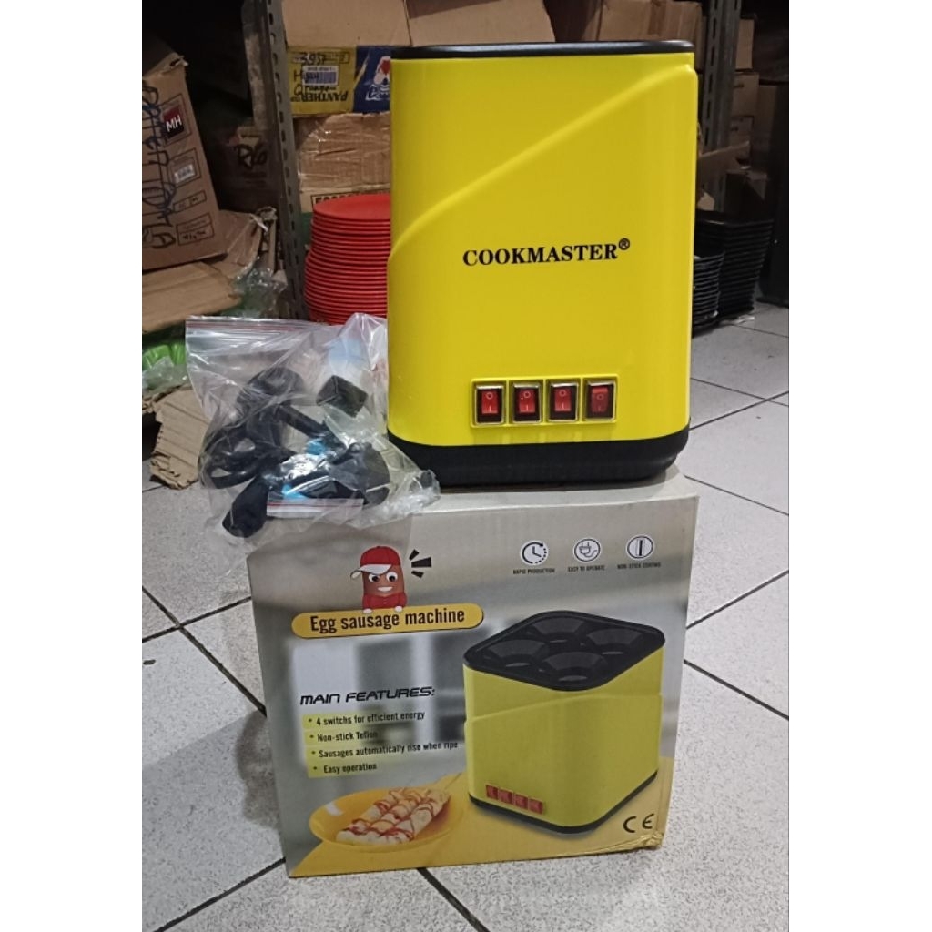 mesin sostel egg sausage machine 4lubang sosis telur gulung machine kompor sostel 540 w