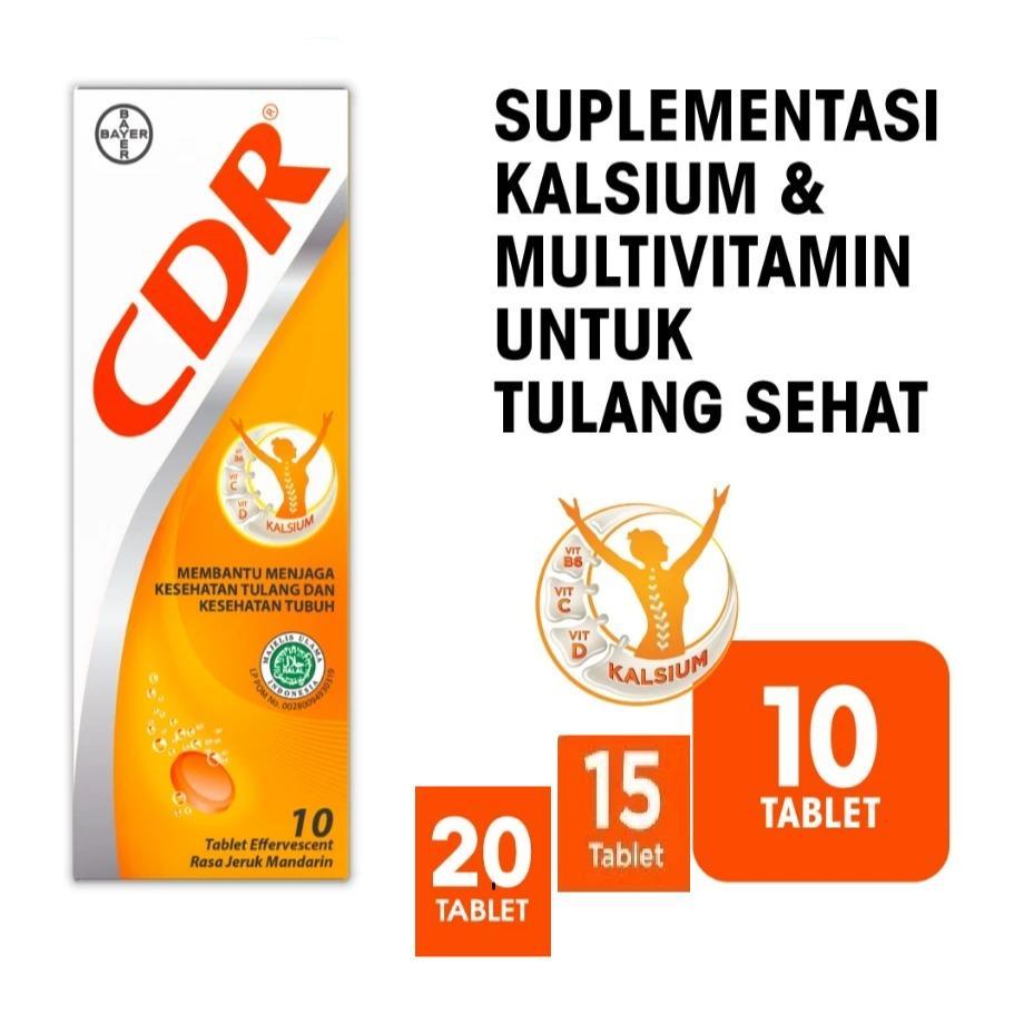 CDR Suplemen Kalsium & Multivitamin Vitamin C 1000 Mg Vitamin D & B6 Suplemen Daya Tahan Tubuh