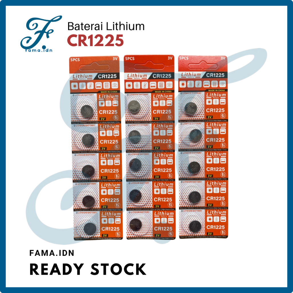 Baterai Kancing CR1225 CR 1225 Lithium Battery DL1225 EBR1225 BR1225 V1225 3V