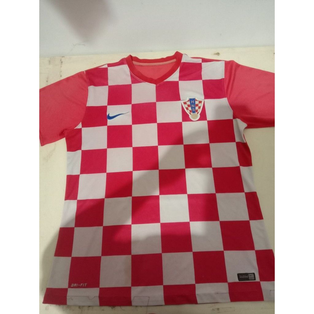 Croatia Home Jersey FIFA World Cup Brazil 2014 Checkerboard Dri-Fit