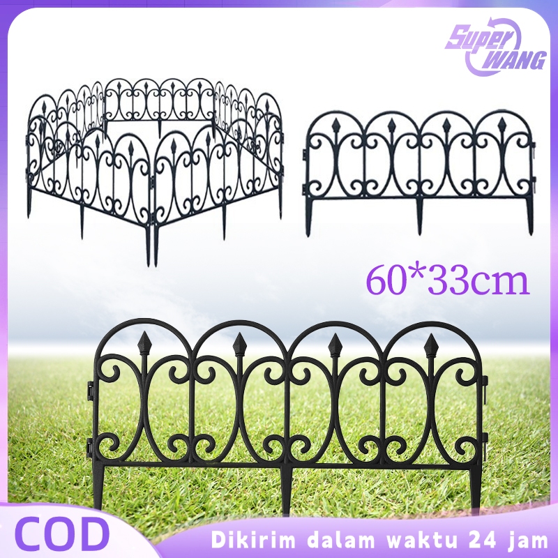 Pagar Plastik Dekorasi Pagar Taman Plastik 58x23cm Pagar Kebun Plastik Pagar Kecil Taman Outdoor