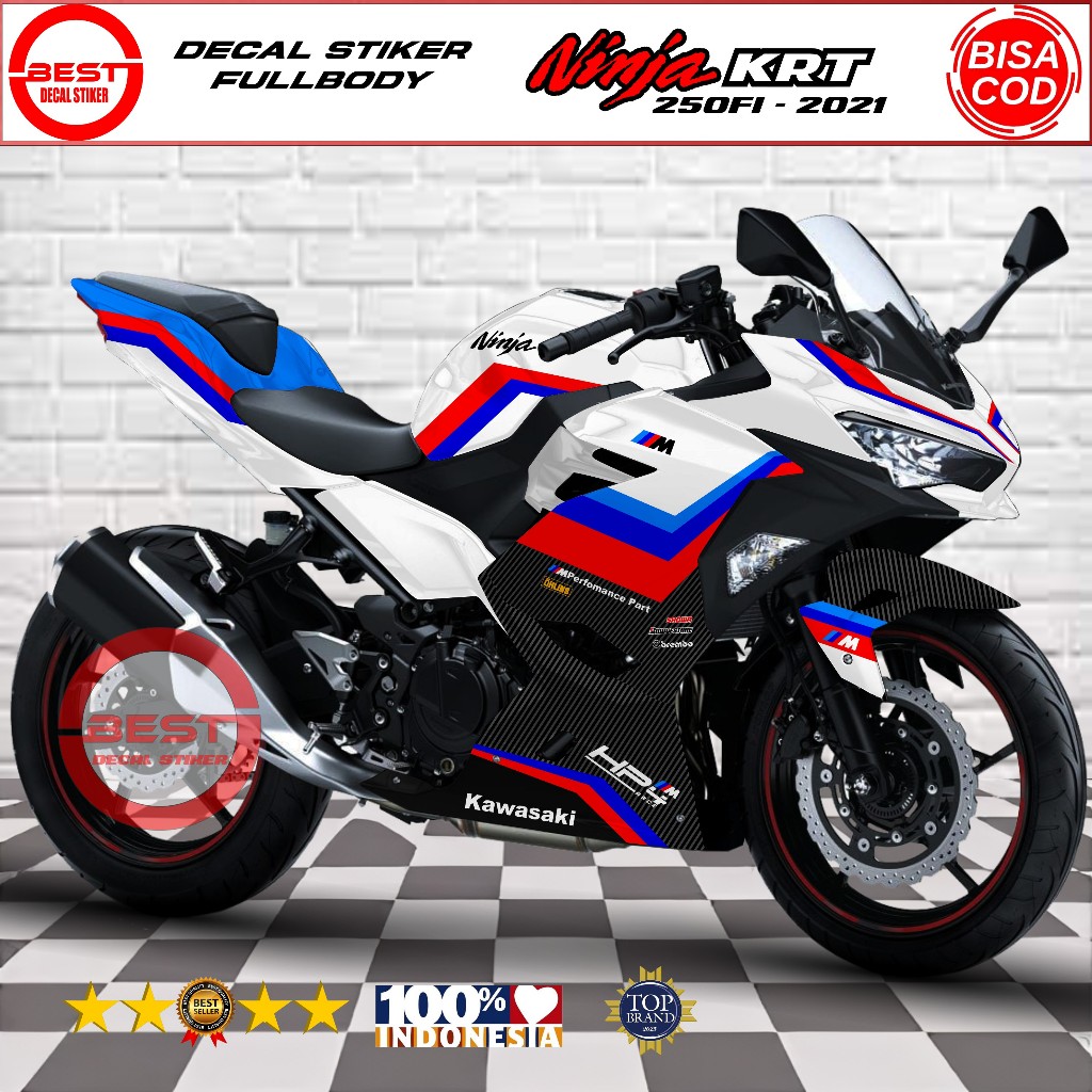 Decal Ninja KRT 250 FI Full Body Motif Livery BMW Stiker Ninja KRT 250 FI Variasi Ninja KRT 250 FI