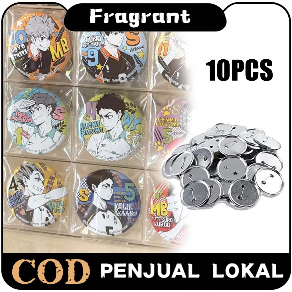 Pin Peniti Custom 10pcs Pin Button 44mm 32mm DIY Pin Button Pin Bros Aesthetic Bahan Aluminium Kuali