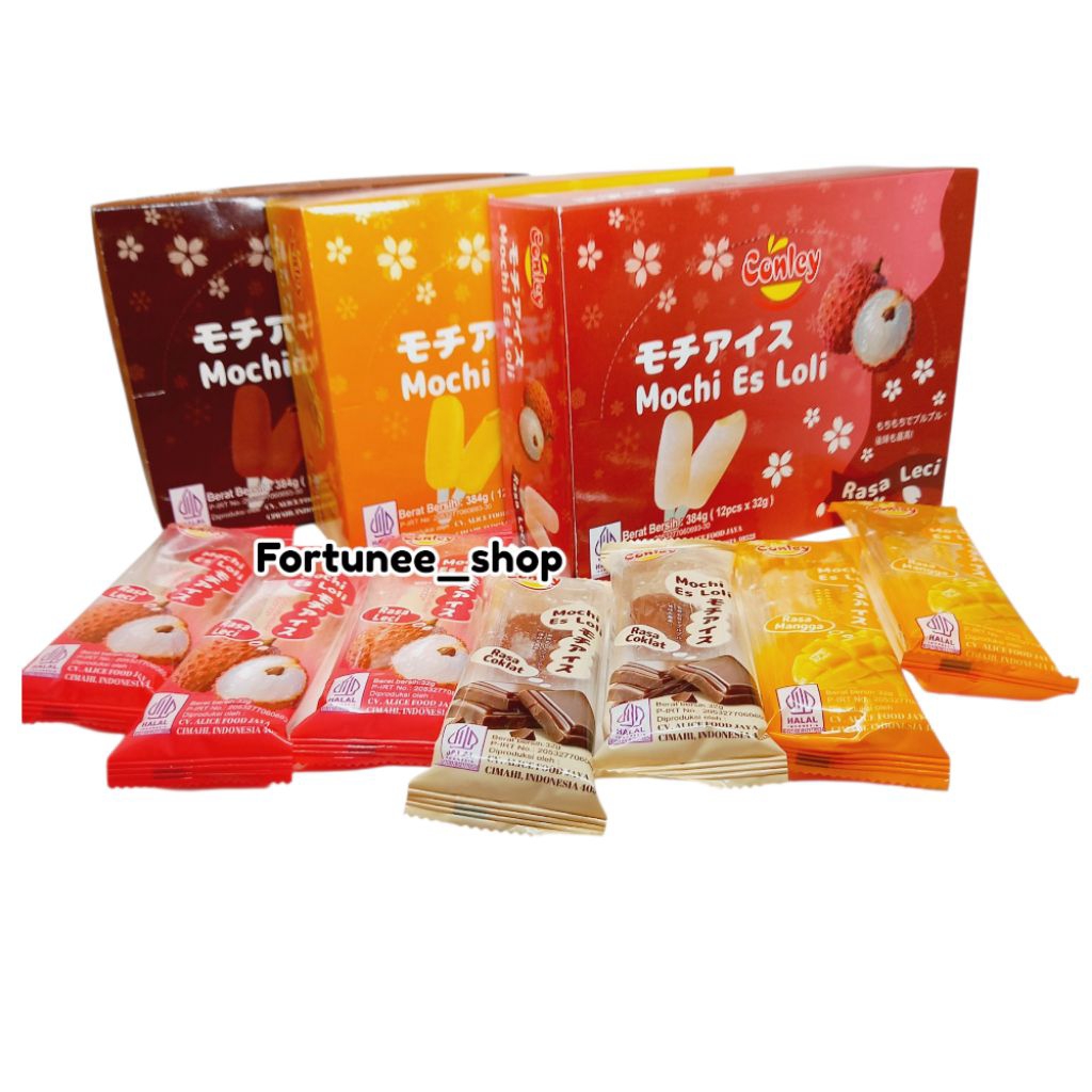 Conley Mochi Es Loli isi 12 pcs / Mochi Bentuk Es Krim Aneka Rasa