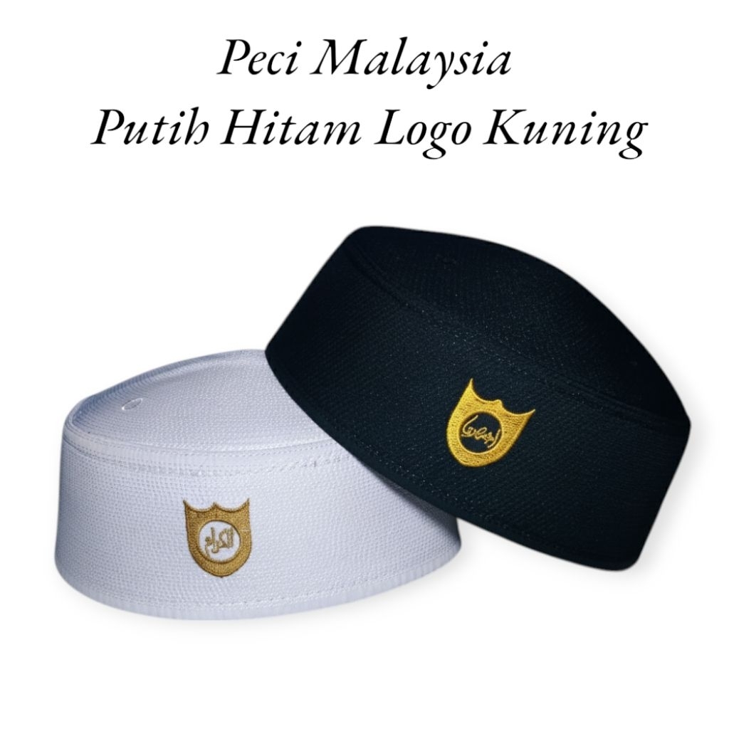Peci Kopiah Malaysia / Peci Songkok Malaysia Spon / Kopiah Malaysia Terompah Hitam Putih