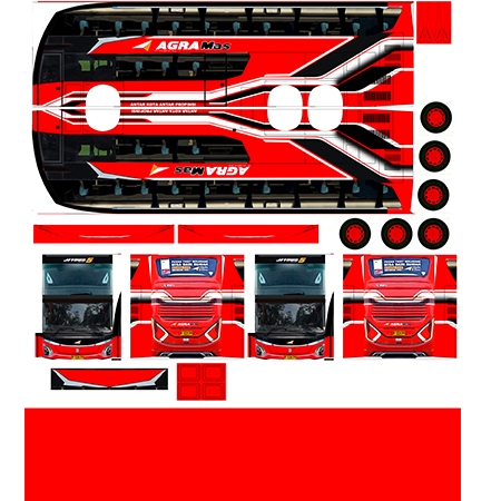 DIY stiker miniatur bus skala 30