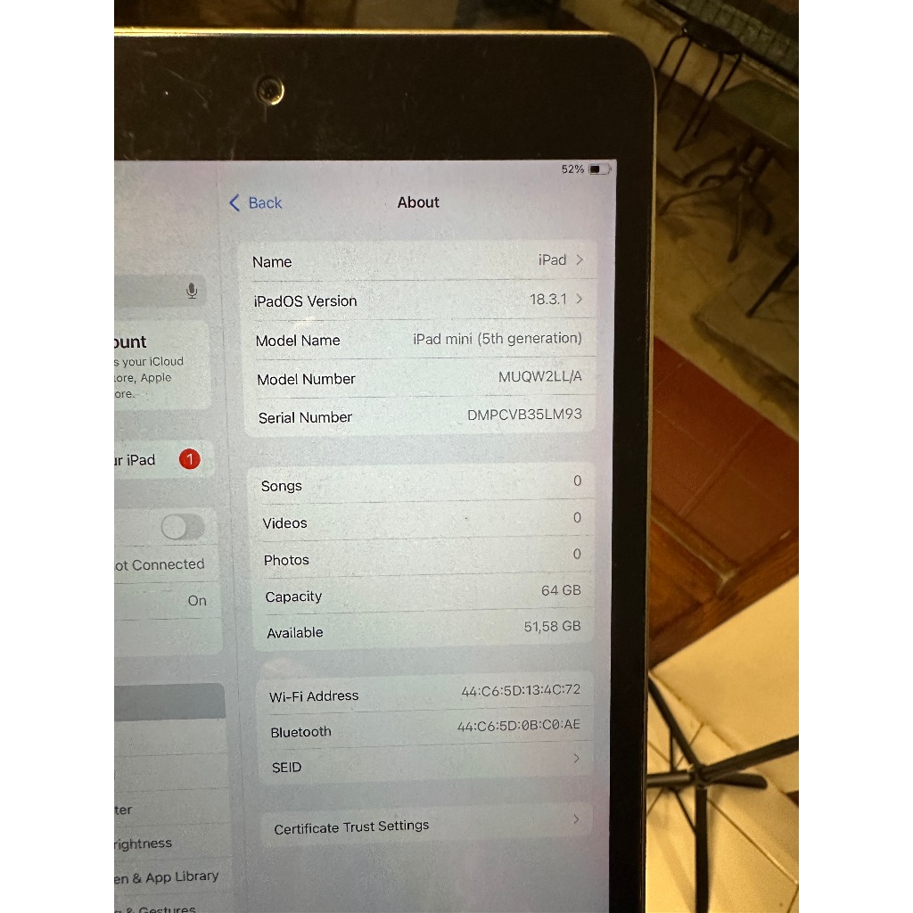 IPAD MINI 5 64GB WIFI ONLY
