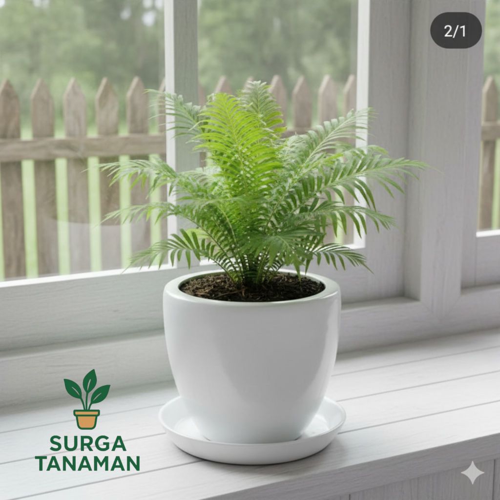 Tanaman hias indoor pakis gibbum / pakis cibung - tanaman pakis cibung - tanaman cantik