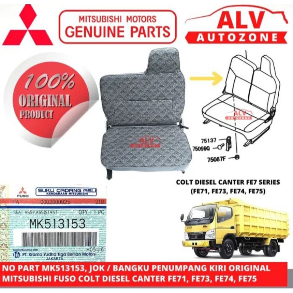 Kursi Kiri Baru ORI Mitsubishi Canter ps110/125, Jok mobil