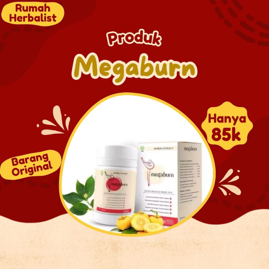 Megaburn Obat Herbal Diet Pelangsing Badan Original
