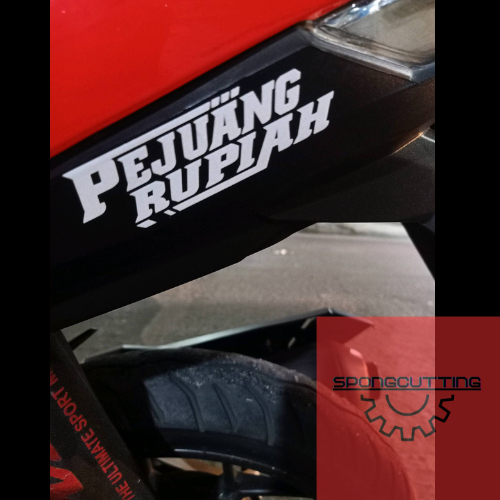 Stiker Motor PEJUANG RUPIAH Variasi Motor Keren Cutting 3d Timbul Racing