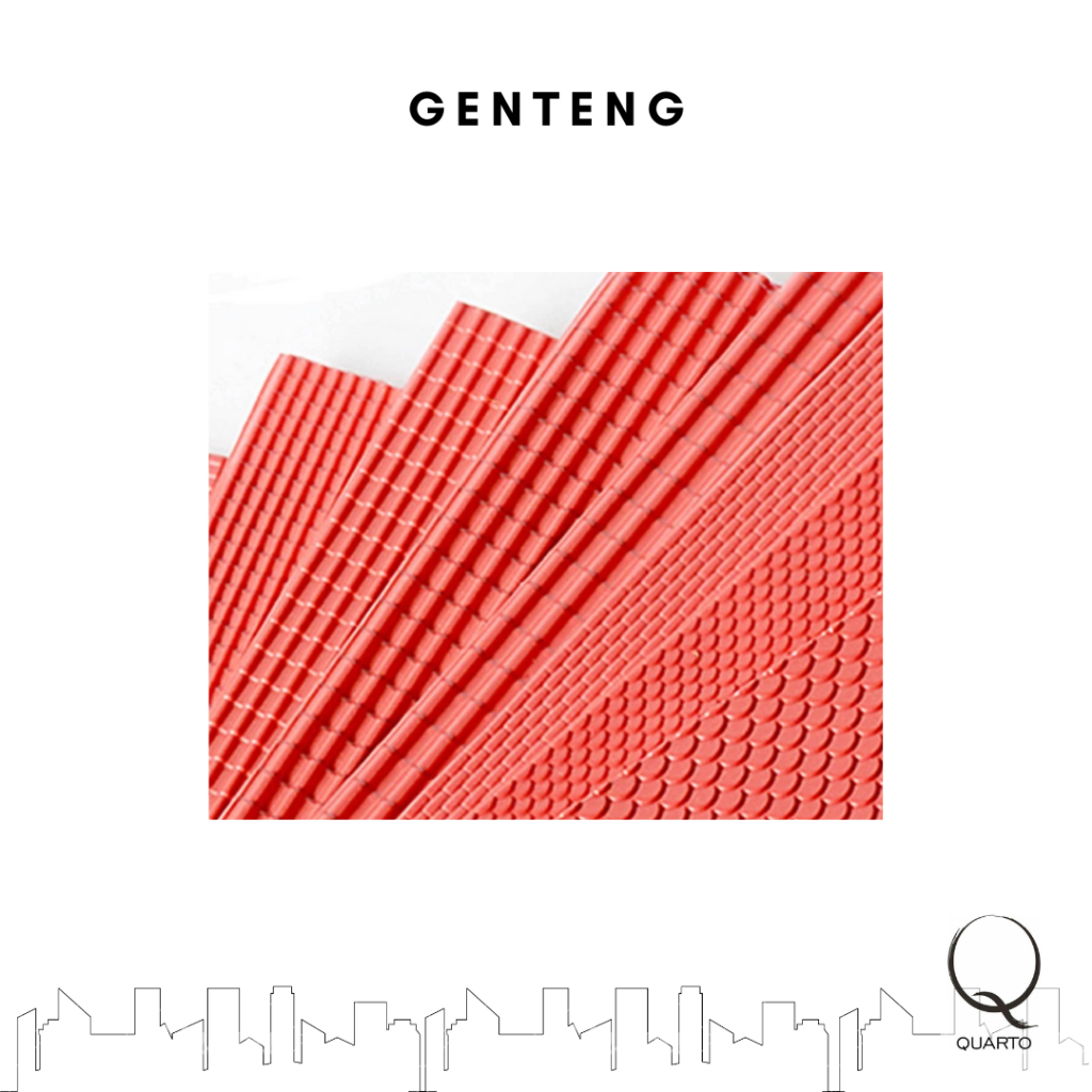 Stiker Tekstur Miniatur Genteng Plastik A4 | Maket Dinding Bata | Miniatur | Diorama | Arsitektur