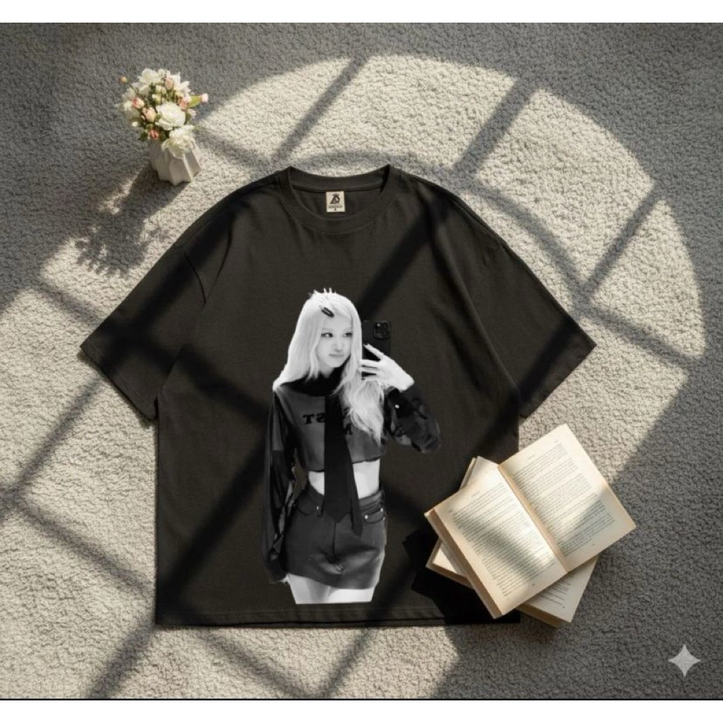 TSHIRT-KAOS ROSE BLACKPINK KATUN 30s