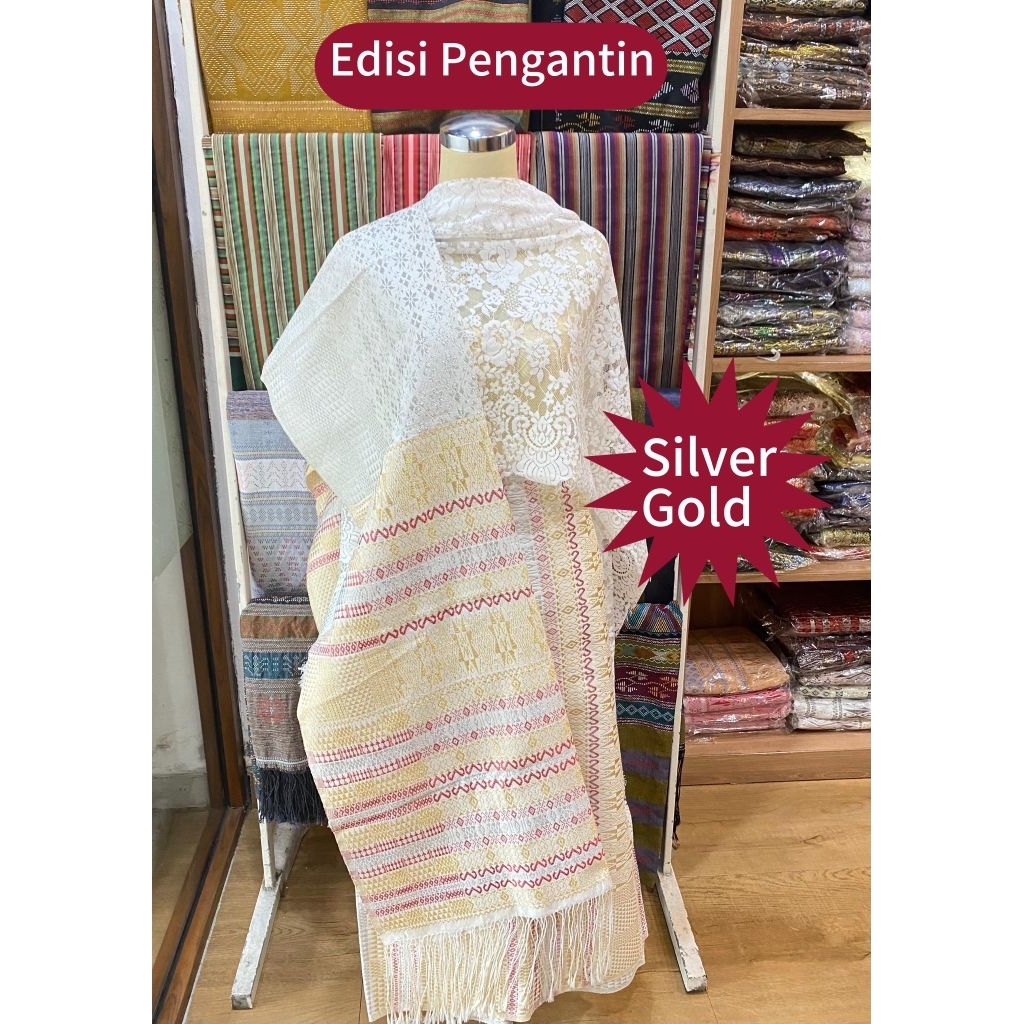 Tumtuman exclusive edisi pengantin cantik mewah full kristal songket pluss selendang