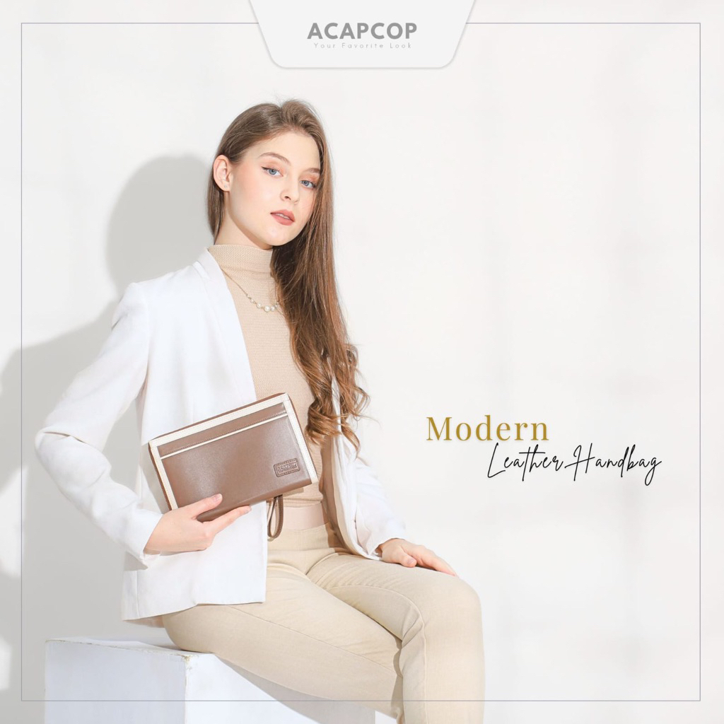 ACAPCOP KULIT SAPI ASLI  FREE GRAFIR NAMA Modern Handbag - Leather Handbag -handbag wanita- Kulit Sa