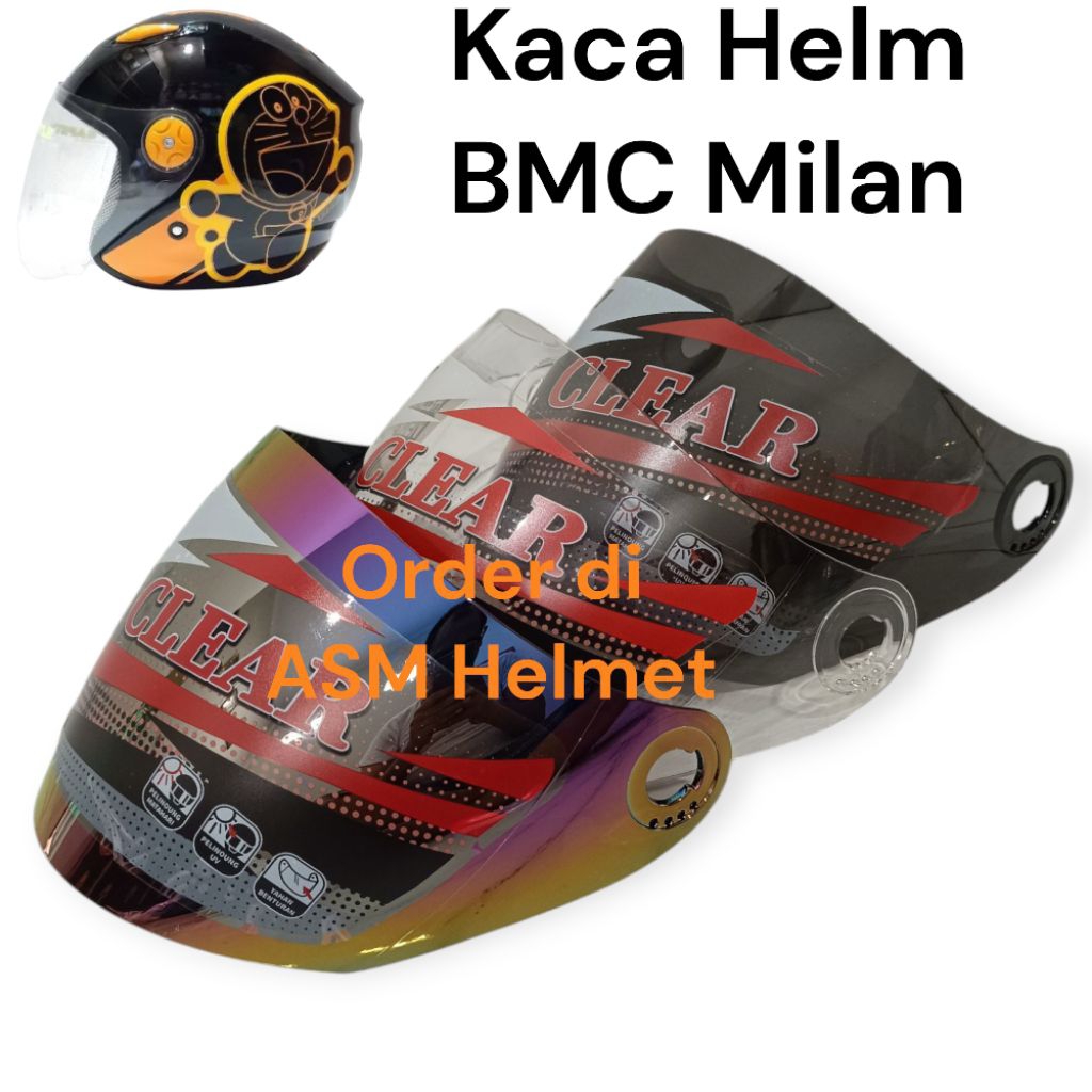 Kaca Visor Helm BMC Milan Kaca Helm BMC Doraemon