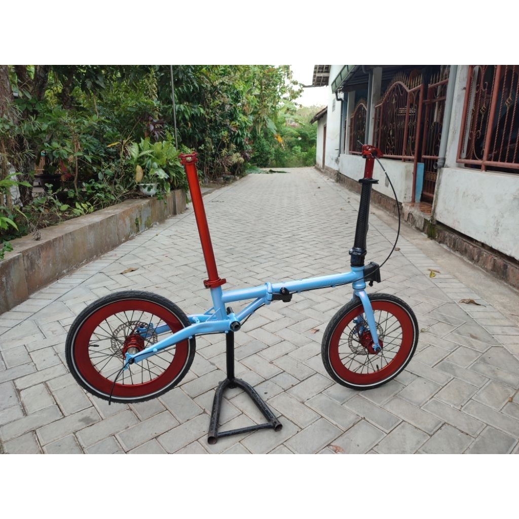 Seli sepeda lipat avand repaint bagus 16 hub freehub jangkrik sesuai difoto