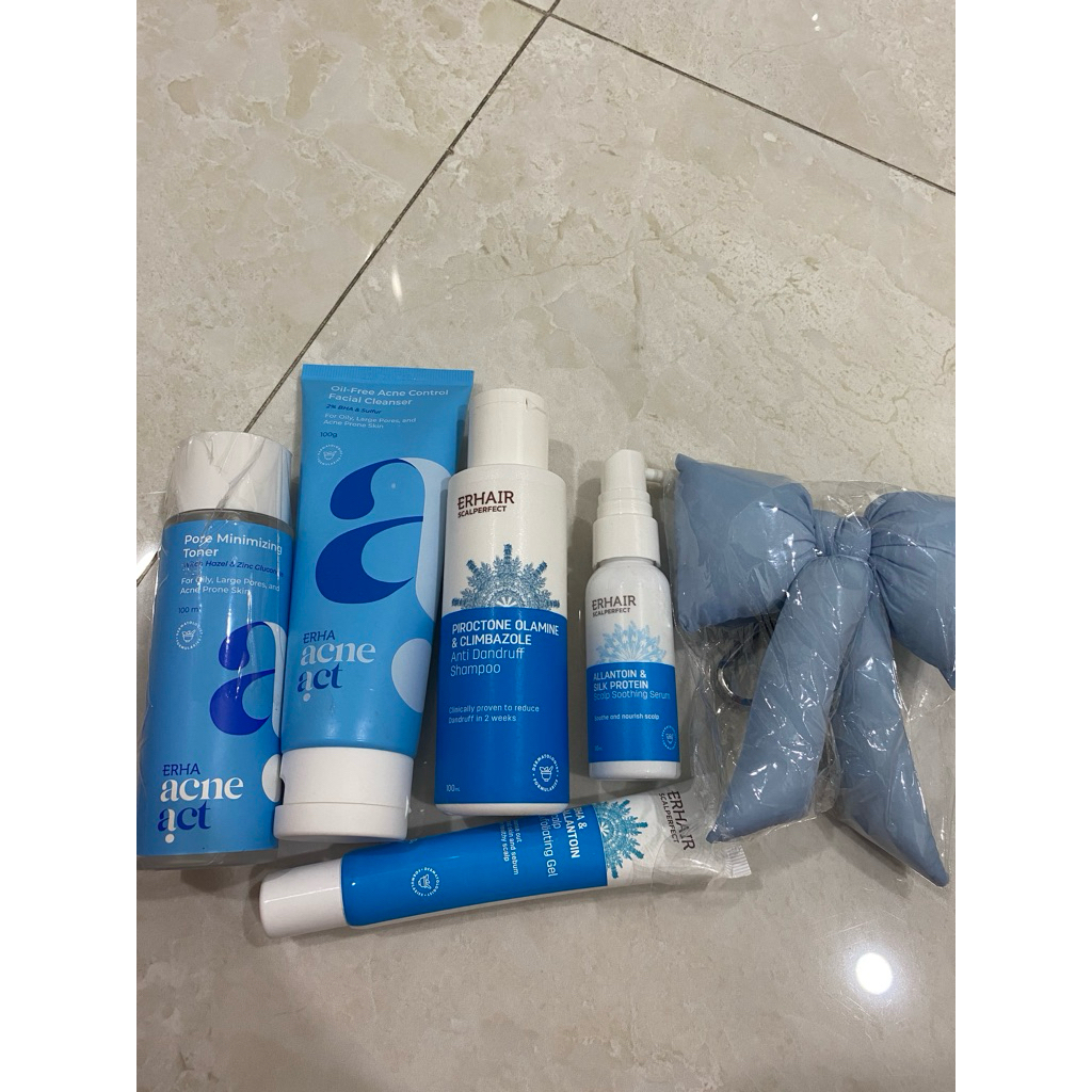 set lengkap erha produk free gantungan kunci pita