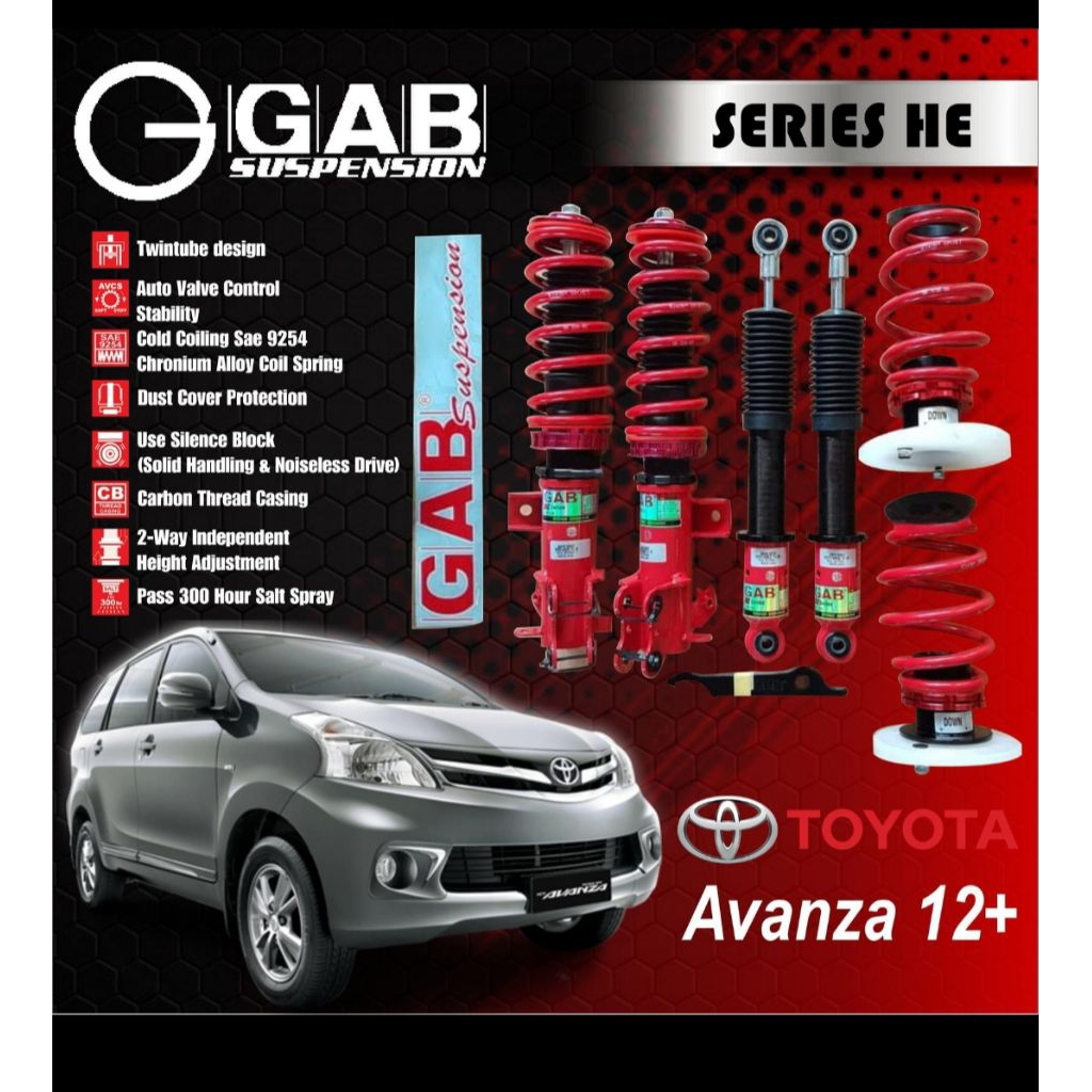 SHOCKBREAKER COILOVER GAB HE AVANZA XENIA 2012+ BEKWALITAS