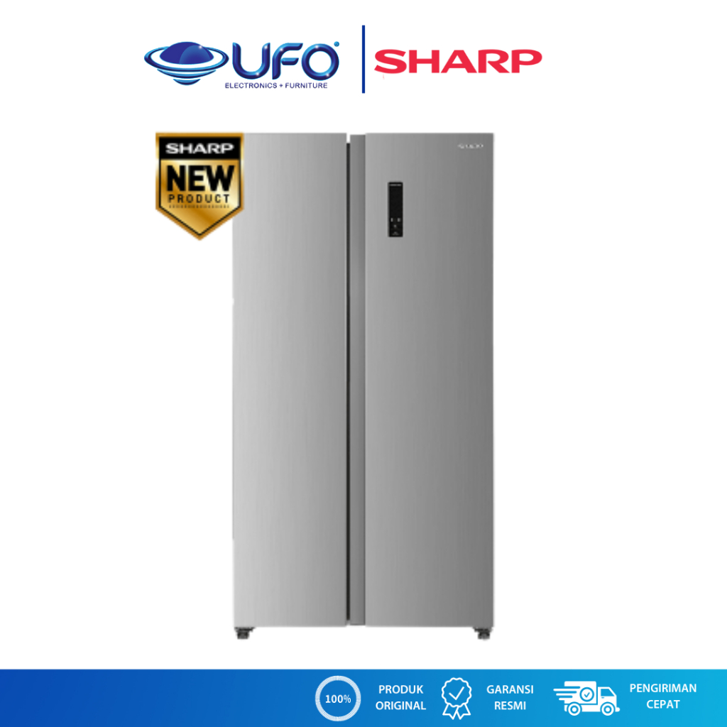 Sharp Kulkas 2 Pintu Side By Side 442 Liter SJIS50MASL
