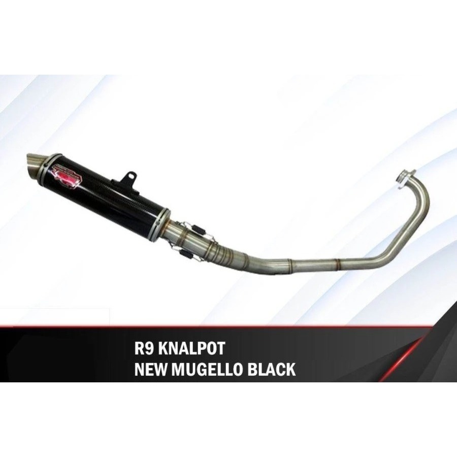 KNALPOT R9 NEW MUGELLO FULLSYSTEM BLACK XEON RC