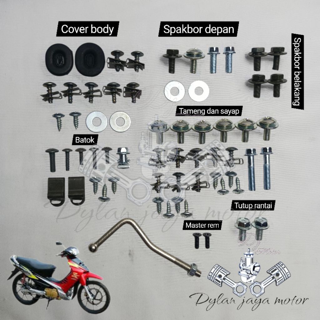 baut body Shogun sp baut full set shogun 125 sp