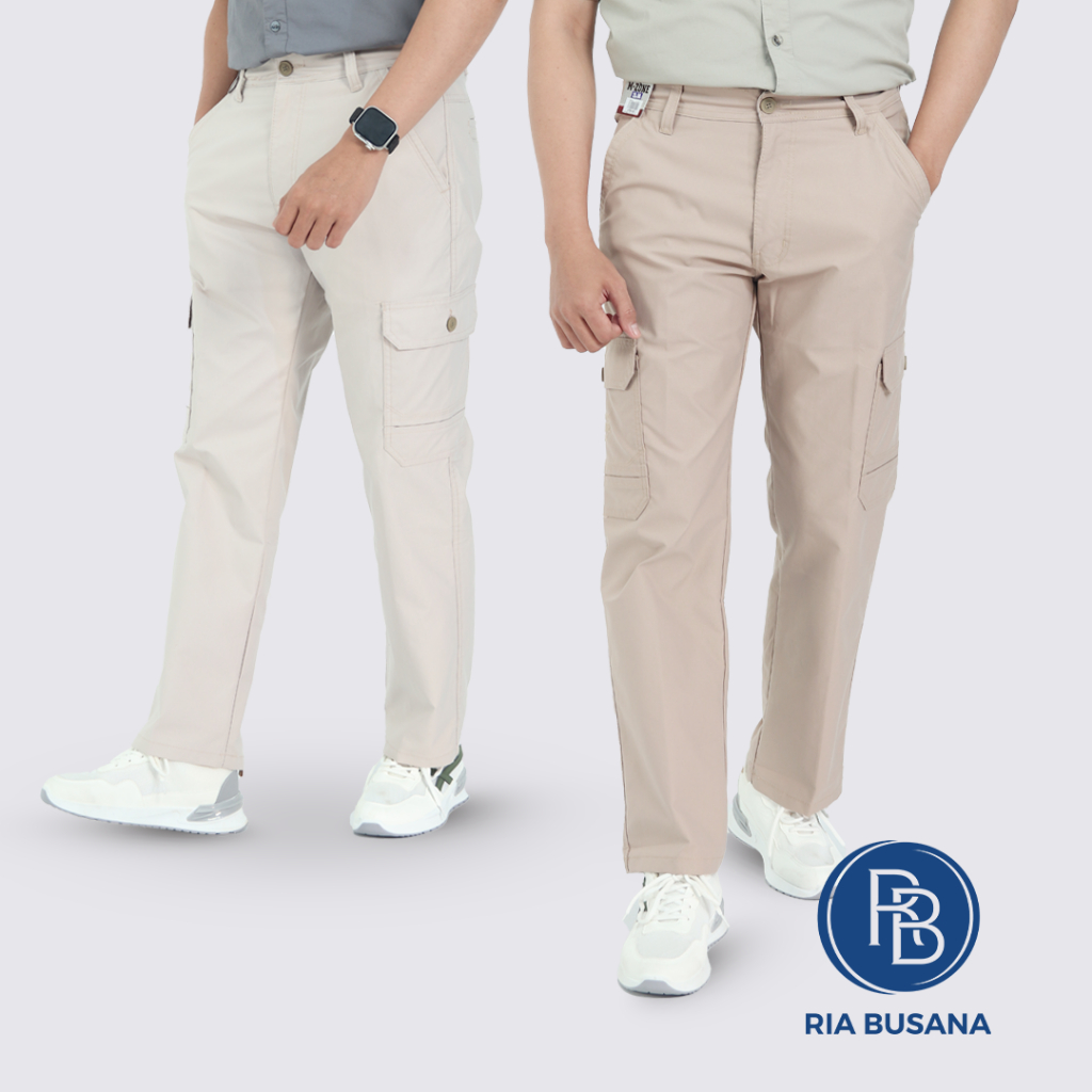 Ria Busana - M- Zone - Celana Panjang Cargo Katun Art. PCF72923BK74