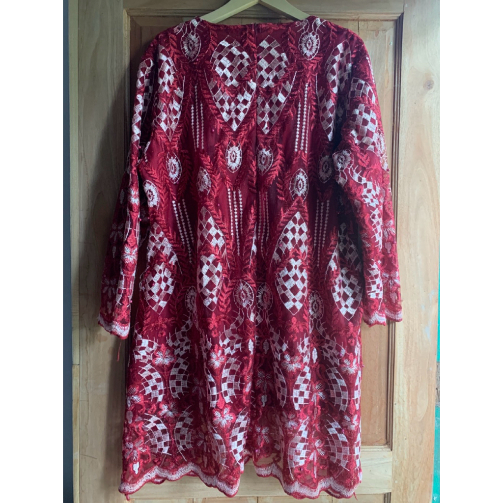 [Preloved] Kebaya jumbo merah maroon (Detail Baca Deskripsi)