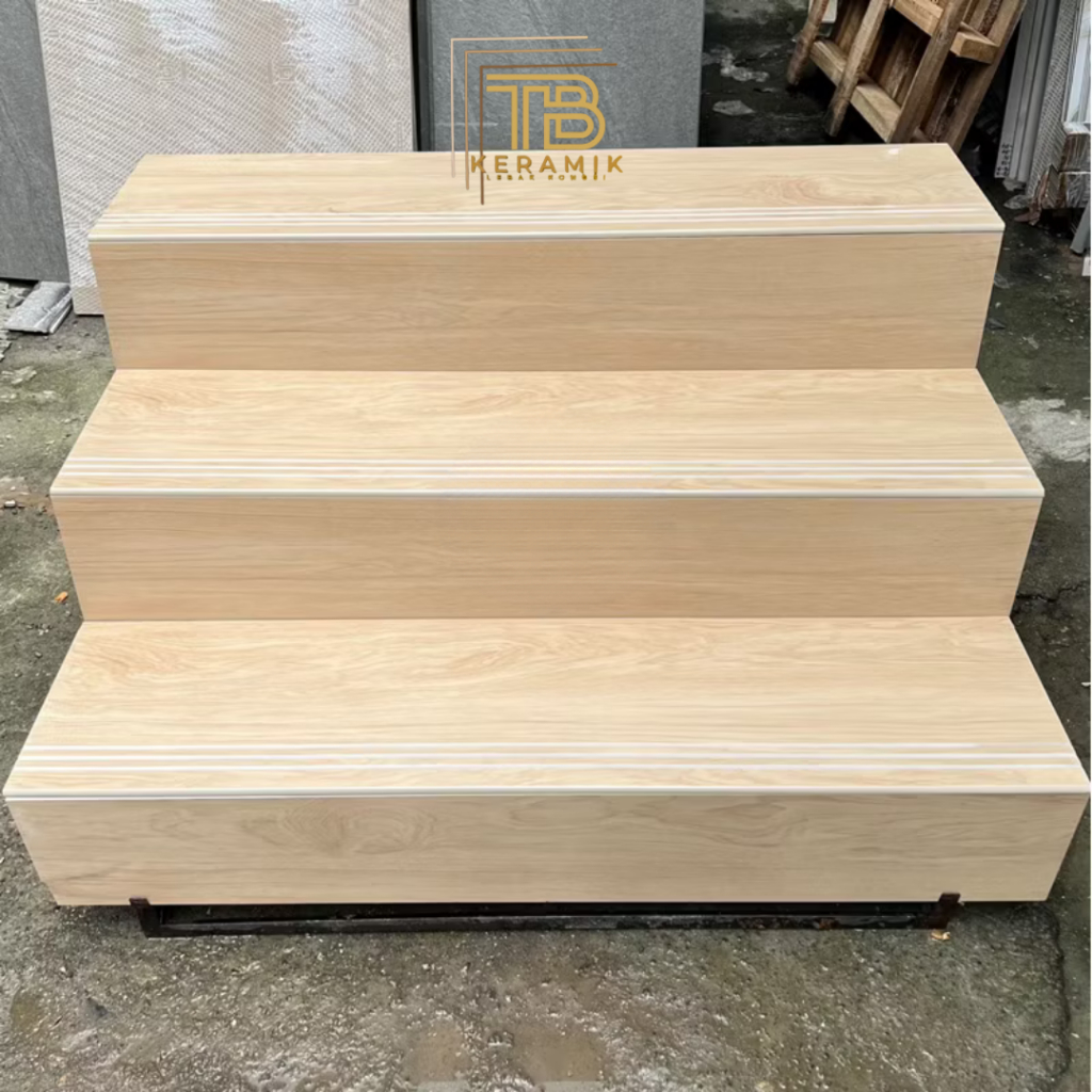 Granit Tangga Stepnosing Motif Kayu Matt