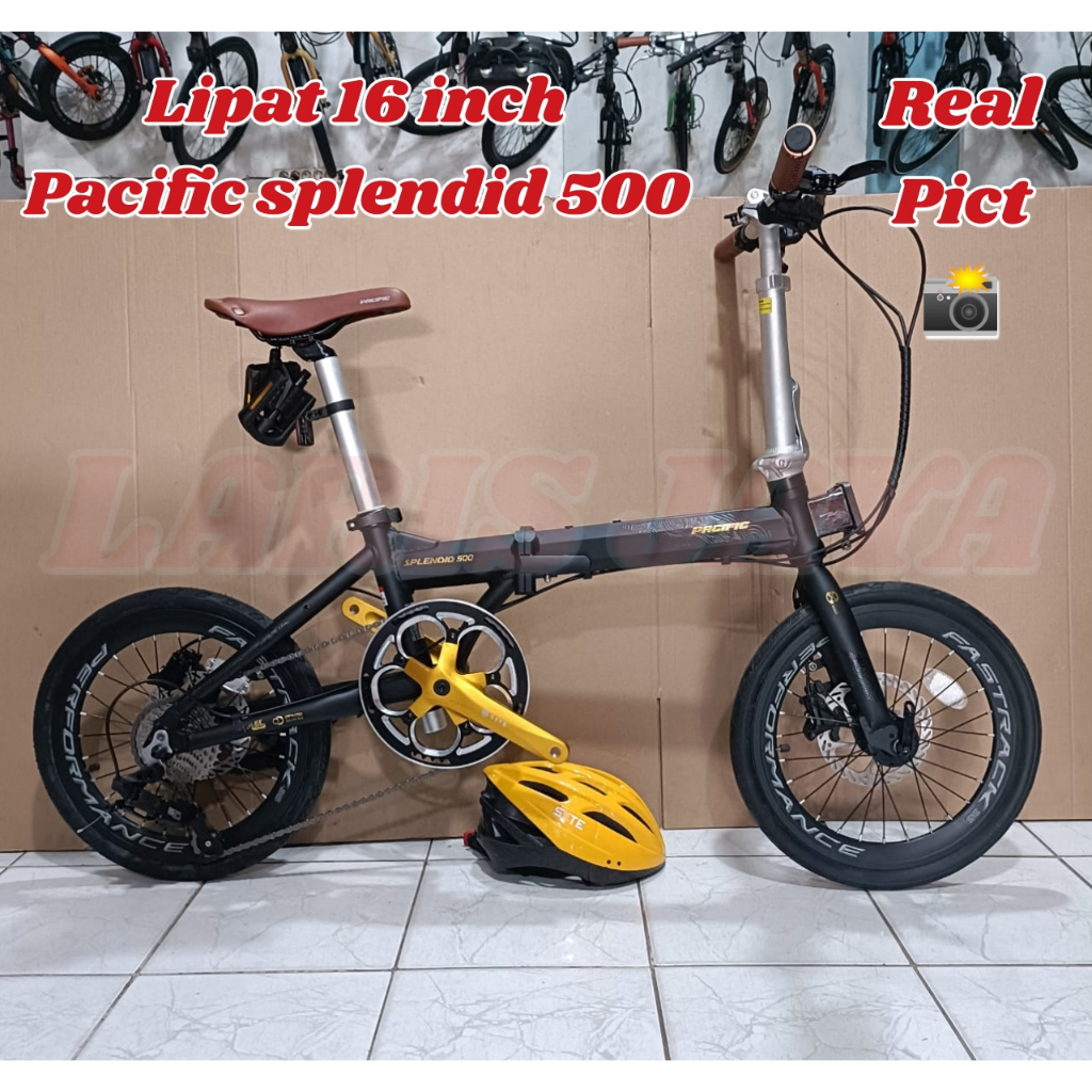 PACIFIC SPLENDID 500 sepeda lipat 16 inch rem hidroulic 9 speed alloy sepeda lipat pacific splendid